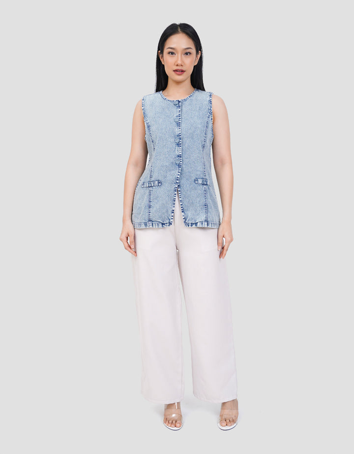 SUKO ROMPI VEST JEANS WANITA