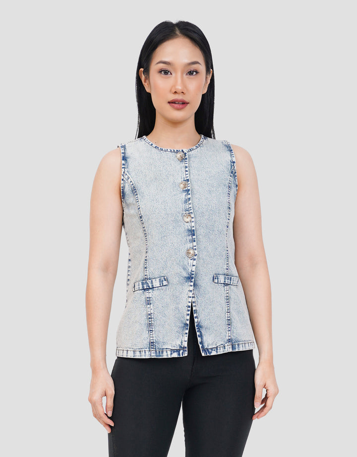 SUKO ROMPI VEST JEANS WANITA