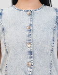 SUKO ROMPI VEST JEANS WANITA