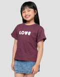 Little M Love Cherry Print Kaos Anak Perempuan