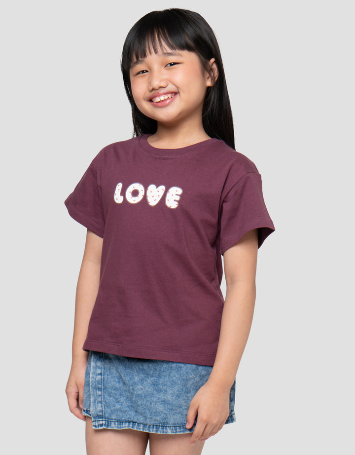 Little M Love Cherry Print Kaos Anak Perempuan