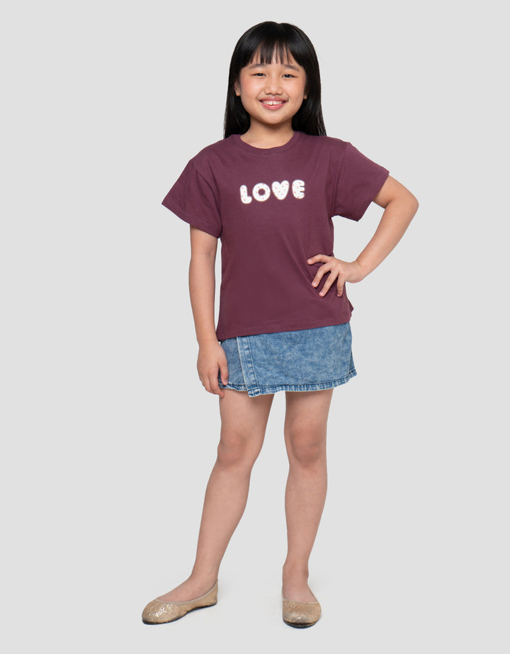 Little M Love Cherry Print Kaos Anak Perempuan