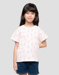 Little M Aop Cherry Print Kaos Anak Perempuan