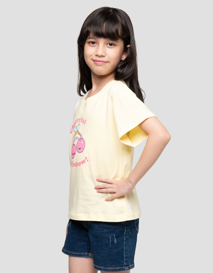 Little M Cherryful Print Kaos Anak Perempuan