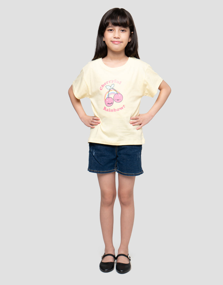 Little M Cherryful Print Kaos Anak Perempuan
