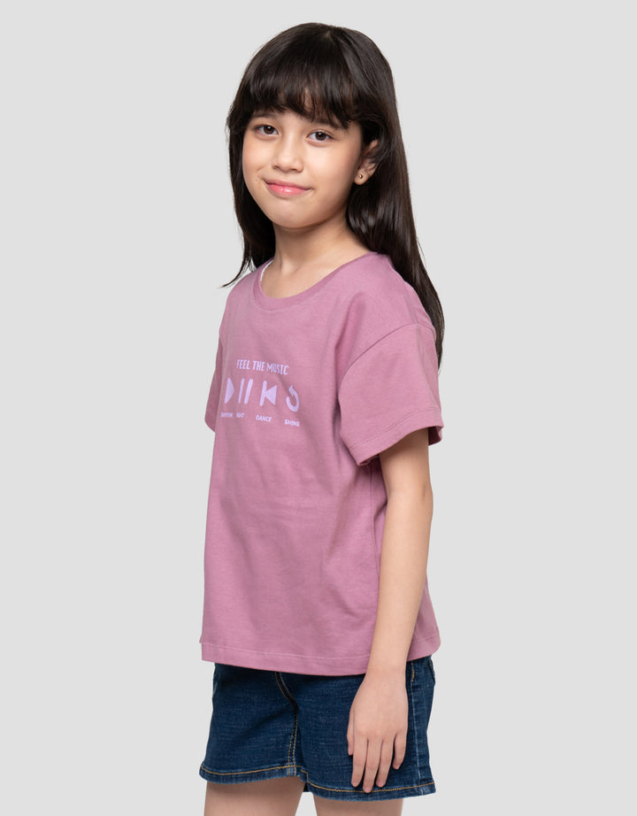 Little M Feel The Music Print Kaos Anak Perempuan
