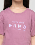 Little M Feel The Music Print Kaos Anak Perempuan