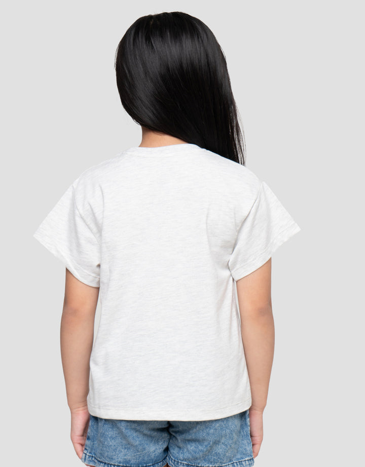 Little M Love Song Print Kaos Anak Perempuan