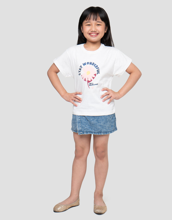 Little M Flower Print Kaos Anak Perempuan
