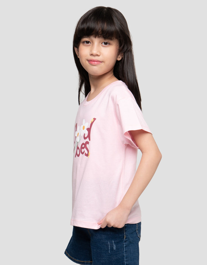 Little M Flower Print Kaos Anak Perempuan