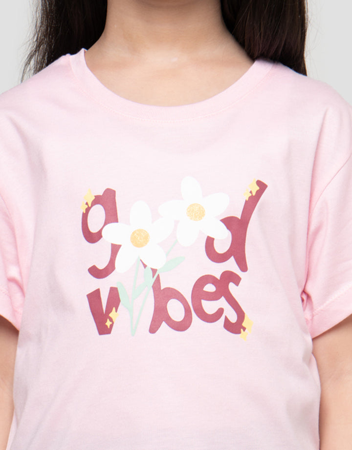Little M Flower Print Kaos Anak Perempuan