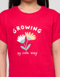 Little M Flower 4 Print Kaos Anak Perempuan