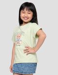 Little M Ready Bear Print Kaos Anak Perempuan