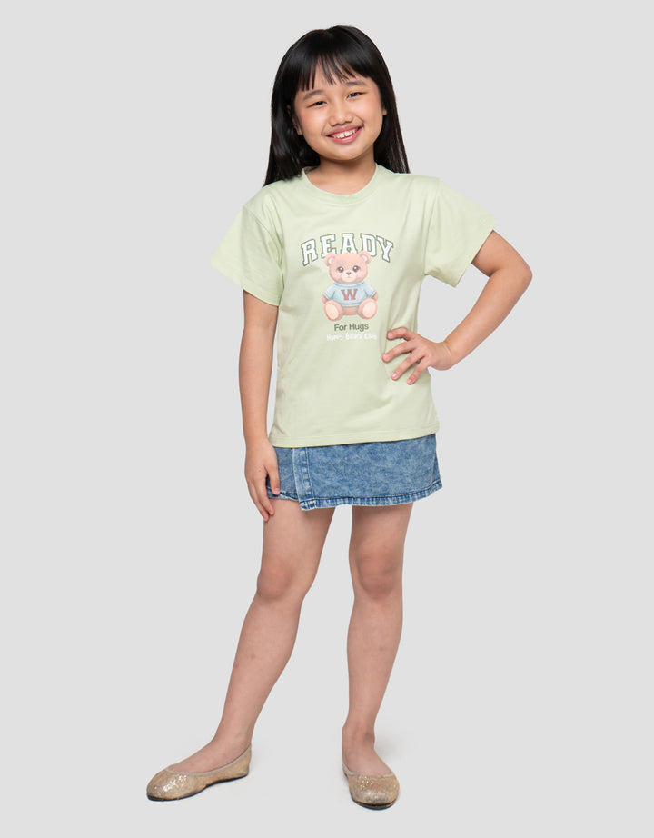Little M Ready Bear Print Kaos Anak Perempuan