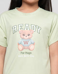 Little M Ready Bear Print Kaos Anak Perempuan