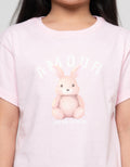 Little M Amour Bunny Print Kaos Anak Perempuan