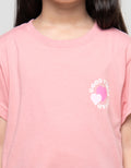 Little M Good Vibes Print Kaos Anak Perempuan