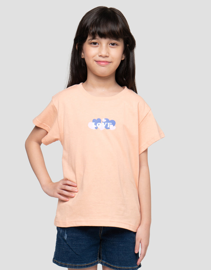 Little M Love Print Kaos Anak Perempuan