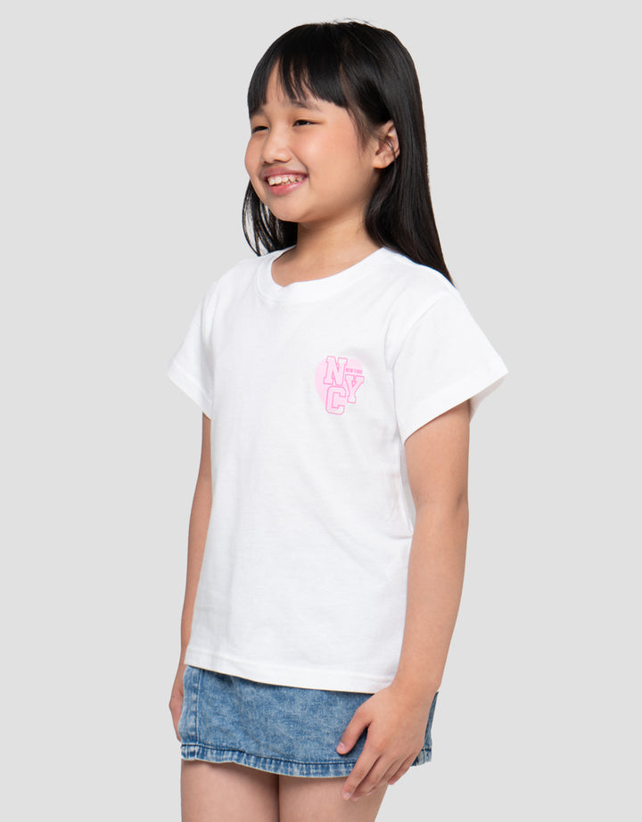 Little M Nyc Print Kaos Anak Perempuan