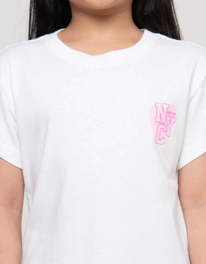 Little M Nyc Print Kaos Anak Perempuan
