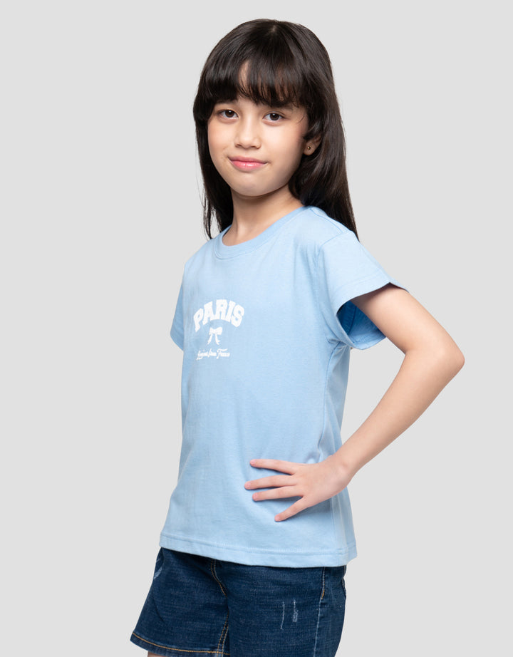 Little M Paris Print Kaos Anak Perempuan