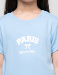 Little M Paris Print Kaos Anak Perempuan