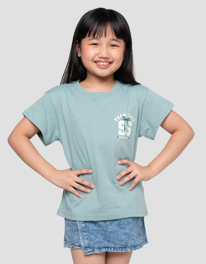 Little M Varsity Number Print Kaos Anak Perempuan