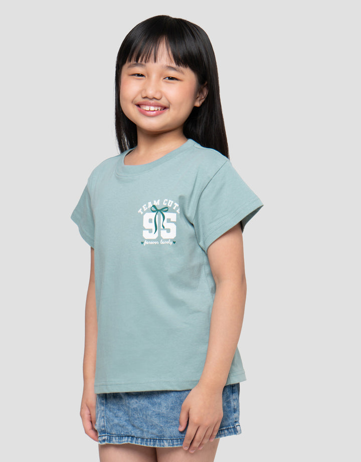 Little M Varsity Number Print Kaos Anak Perempuan