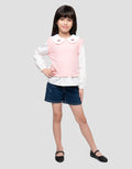 Little M Peterpan Colar Sweater Anak Perempuan