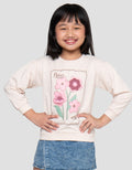 Little M Sweatshirt Crochet Flower Sweater Anak Perempuan