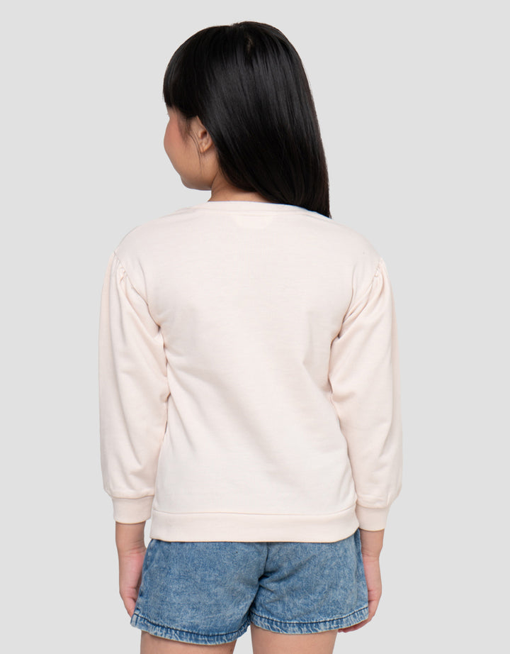 Little M Sweatshirt Crochet Flower Sweater Anak Perempuan