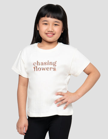 LITTLE M CHASING FLOWER KAOS ANAK PEREMPUAN
