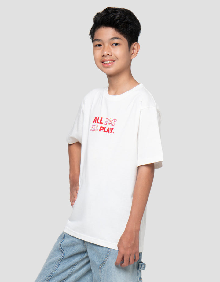 NEVADA PRINT NUMBER AND WORDS ALL DAY ALL PLAY KAOS ANAK LAKI-LAKI