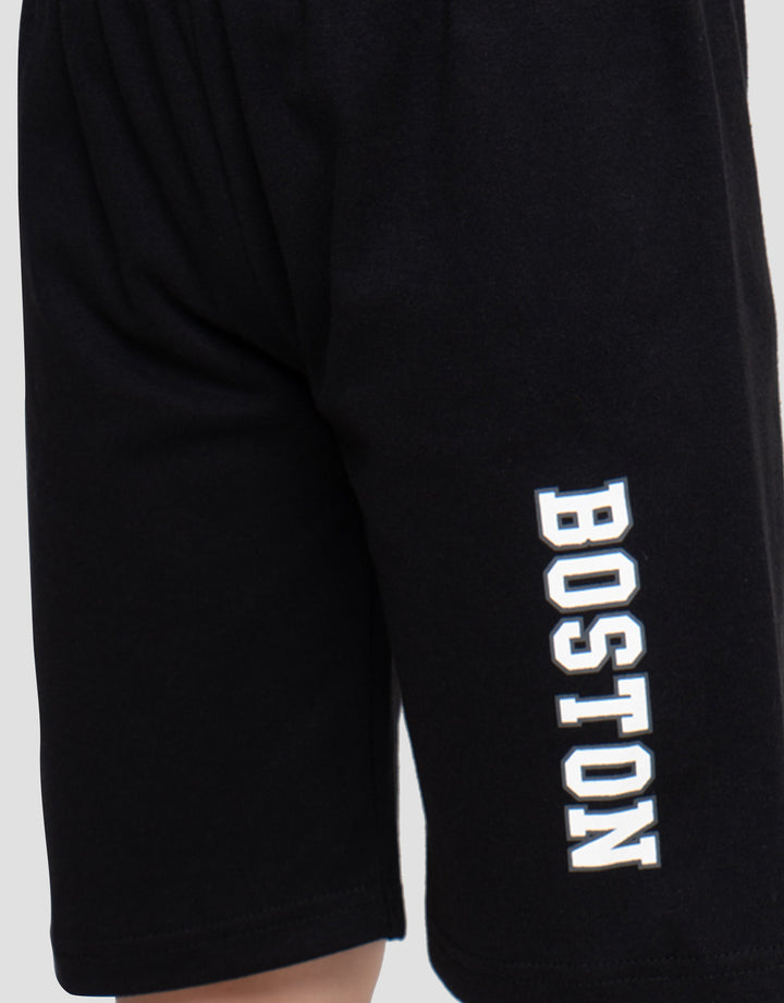 Little M Boston Print Pakaian Setelan Anak Laki-laki
