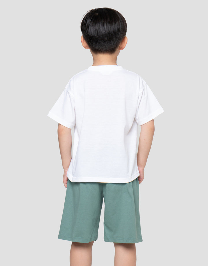 Little M My Farm Friend Print Pakaian Setelan Anak Laki-laki