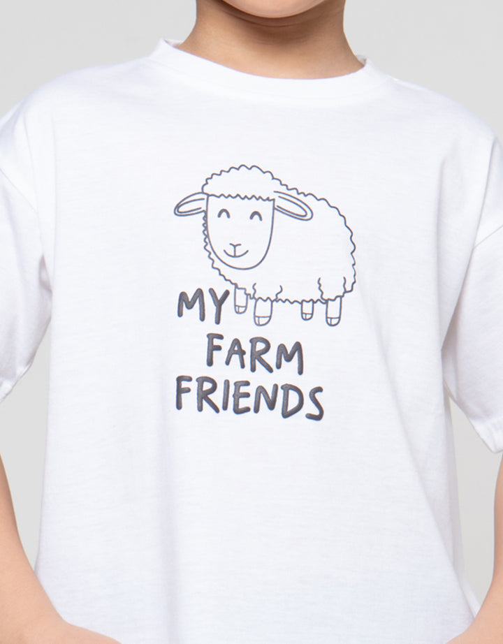 Little M My Farm Friend Print Pakaian Setelan Anak Laki-laki