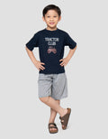 Little M Tractor Club Print Pakaian Setelan Anak Laki-laki