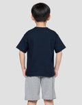 Little M Tractor Club Print Pakaian Setelan Anak Laki-laki