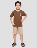 Little M Croco Seek The Adventure Print Pakaian Setelan Anak Laki-laki