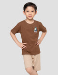 Little M Croco Seek The Adventure Print Pakaian Setelan Anak Laki-laki