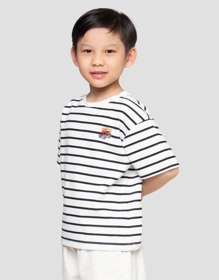 Little M Tex Print Kaos Oversize Anak Laki-laki