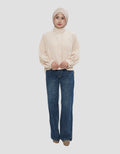 ANNISA FUNNEL NECK PAPPER BLOUSE WANITA