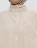 ANNISA FUNNEL NECK PAPPER BLOUSE WANITA