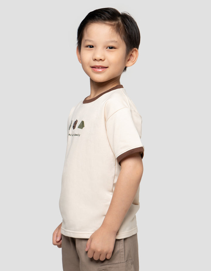 LITTLE M BORDIR OUTDOOR KAOS OVERSIZE ANAK LAKI-LAKI