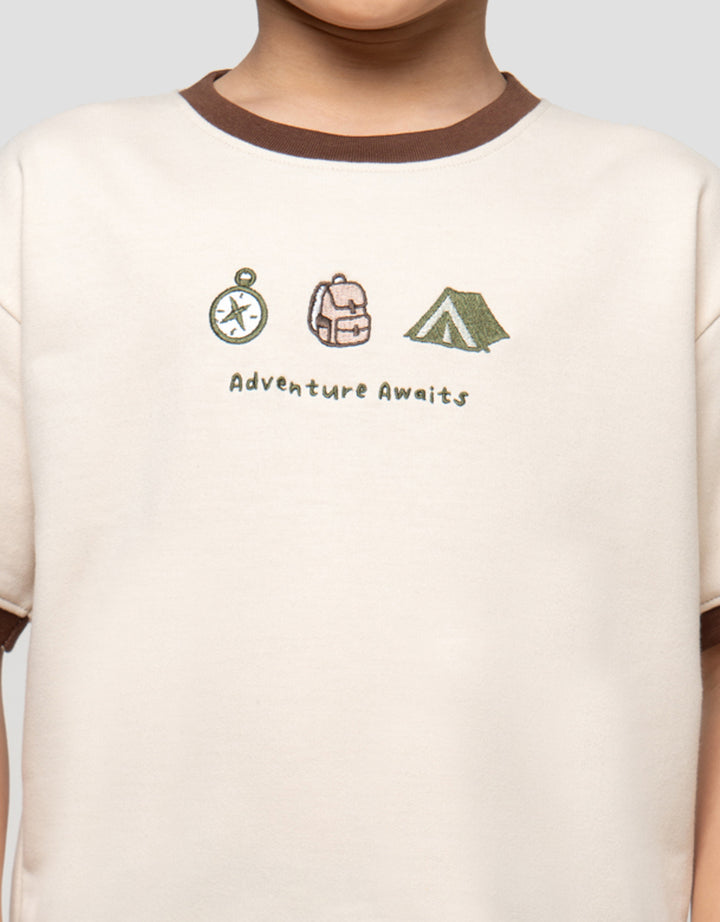 LITTLE M BORDIR OUTDOOR KAOS OVERSIZE ANAK LAKI-LAKI