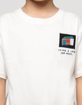 LITTLE M BORDIR DEPAN KAOS OVERSIZE ANAK LAKI-LAKI