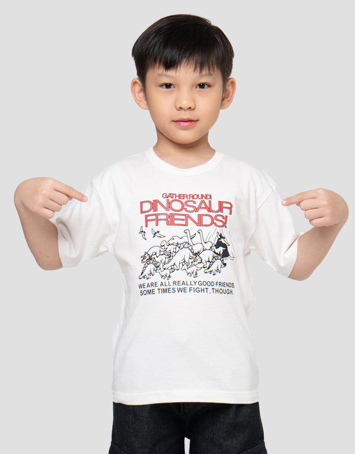 Little M Flok Dino And Friends Kaos Oversize Anak Laki-laki