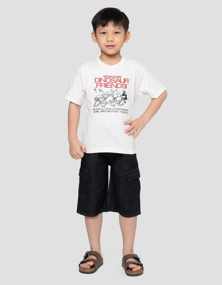 Little M Flok Dino And Friends Kaos Oversize Anak Laki-laki