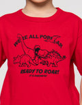 Little M Flok Ready To Roarr Print Kaos Oversize Anak Laki-laki
