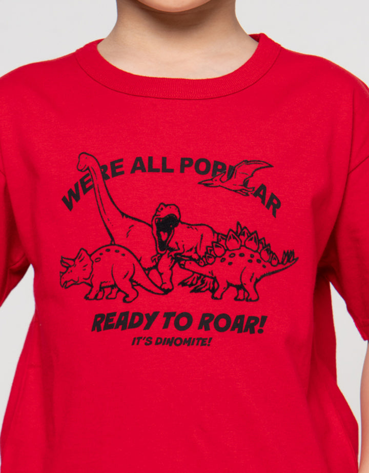 Little M Flok Ready To Roarr Print Kaos Oversize Anak Laki-laki